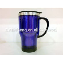 2015 new design wholesales double wall custom travel mug, plastic water bottle